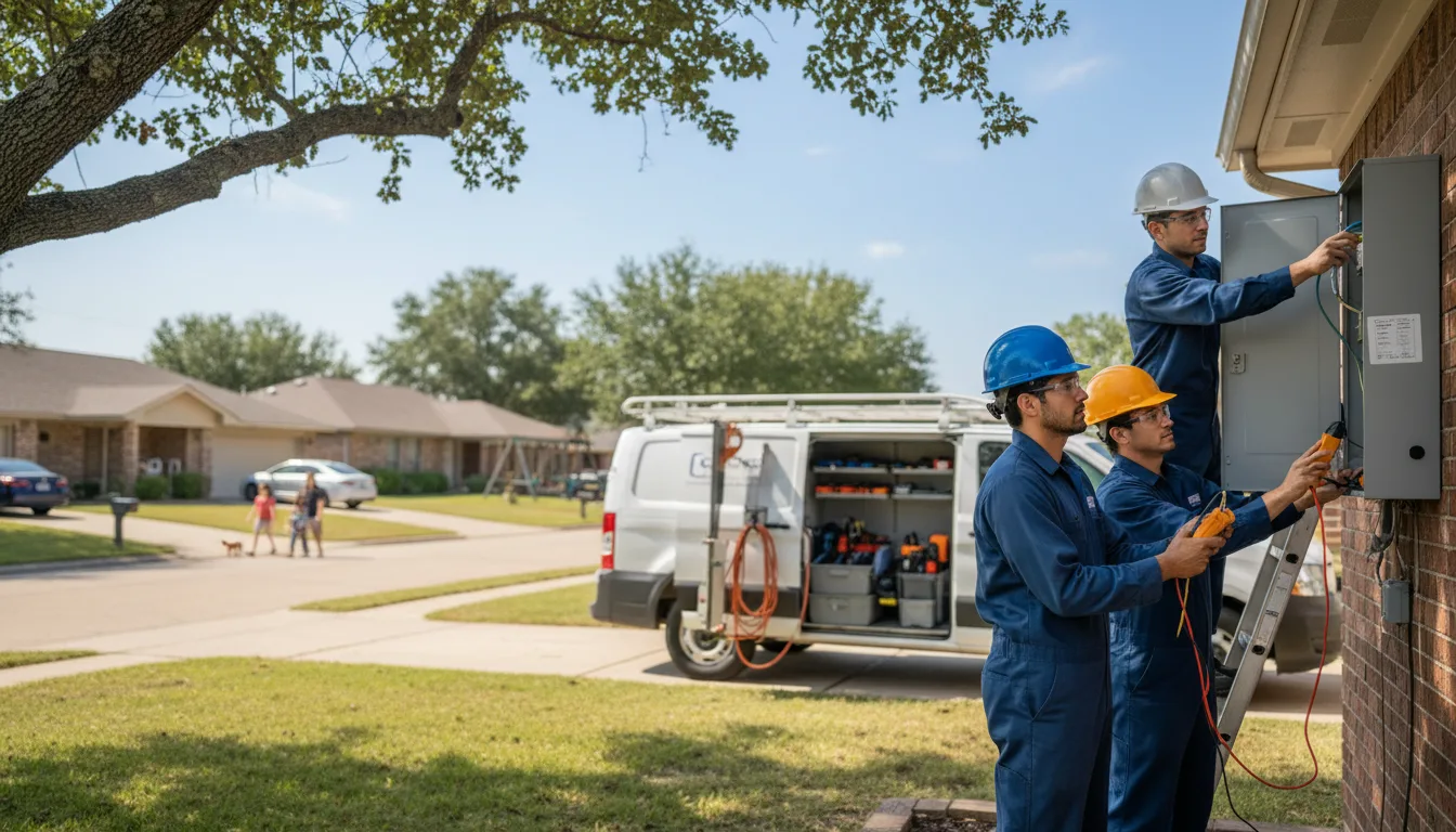 Certified electrician providing emergency electrical services in Springlake, TX